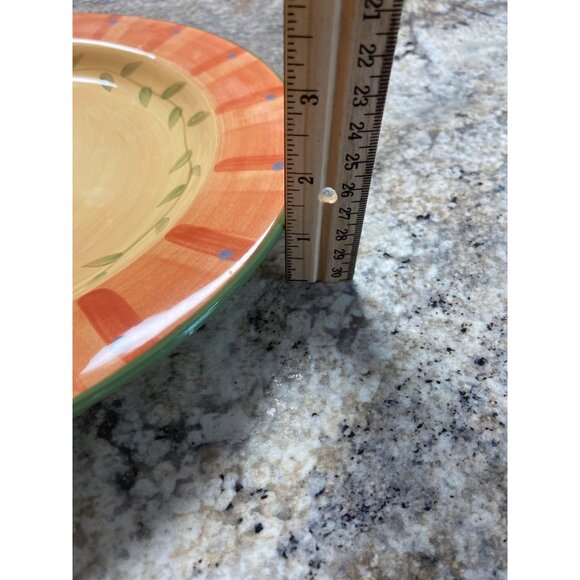 Pfaltzgraff Napoli Hand Painted Dinner Plate 11" Yellow & Terra Cotta - Picture 6 of 6